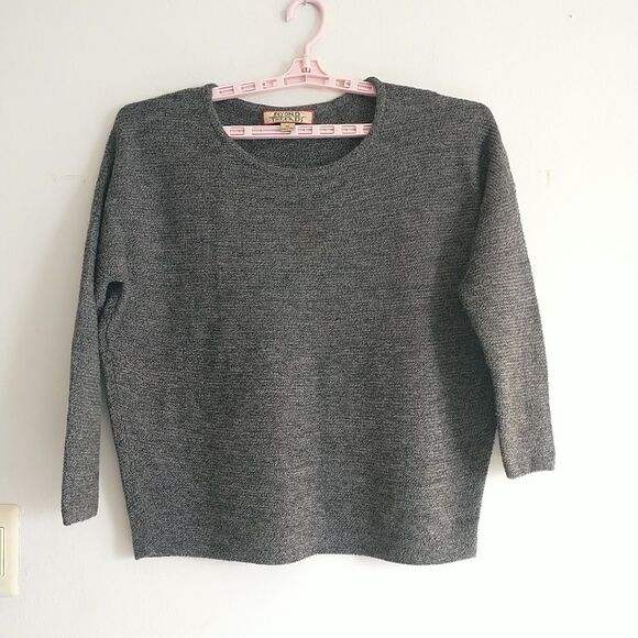 Beyond Threads Sweater Pullover Womens M Gray Alpaca Wool Lagenlook Relaxed Fit - Picture 3 of 10